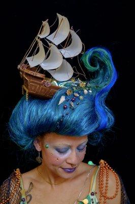 Siren of the Shipwreck wig by "Me Jane" Artwear of Bang! Bang! Vintage