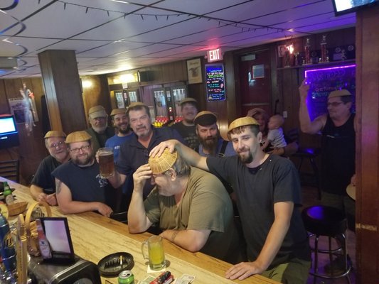 Patrons inside the Port Clinton Fire Company.