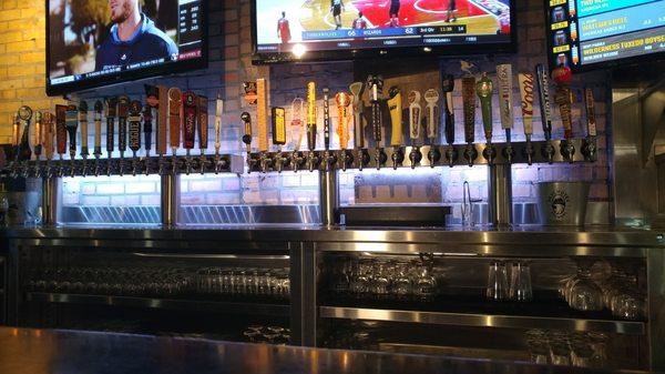 Beer taps at JL Beers