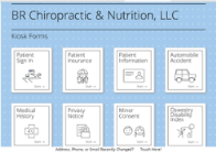 The patient portal "kiosk" makes file out paperwork easy from anywhere.