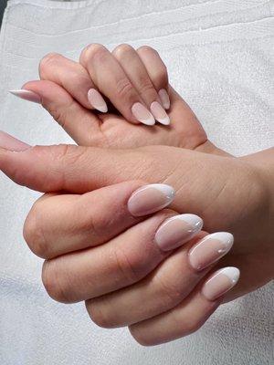 French Manicure, dip powder