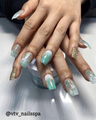 Marble dip and ombré dip