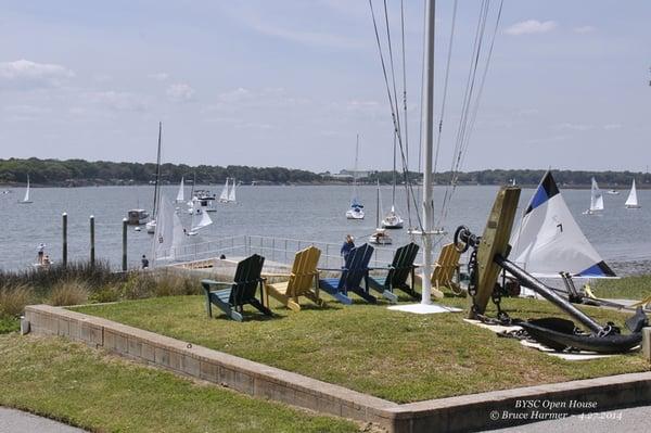 A great place to watch races if you're not at the "bar".