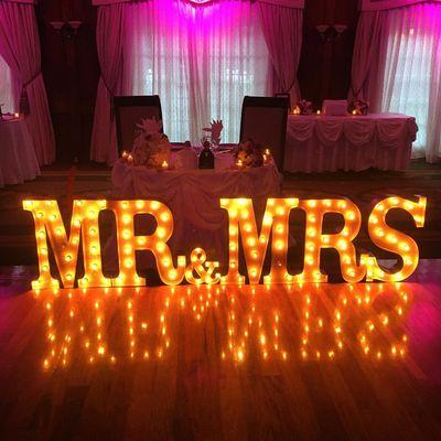 3' Mr & Mrs Marquee Letters