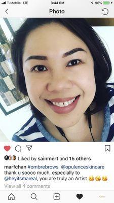 Happy client for her new Eyebrows