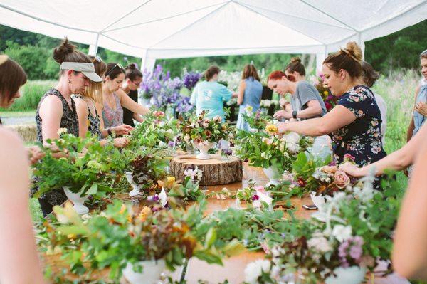 'Evening on the Flower Farm' workshop