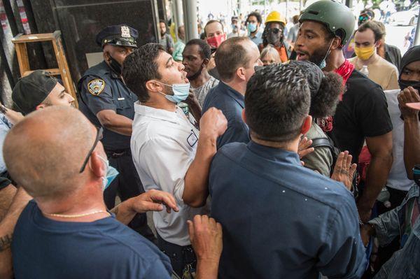 An employee "Joe" from his nametag spouts off hateful remarks to protestors outside of their 250 Broadway location. AVOID this company.