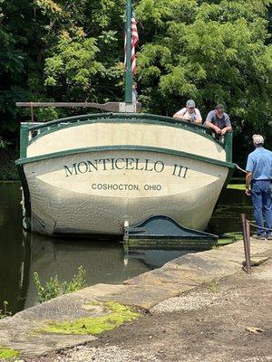 Monticello III. The canal boat