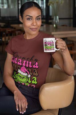 Grinch mama shirt and mug