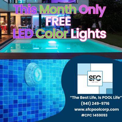 Only June Free LED Color Light

www.sfcpoolcorp.com