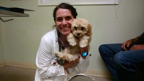 Dr. Alexandra and an adorable puppy!