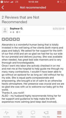 Sophear's review was "flagged" because this is the first time she wrote a review on Yelp. She is a real client of mine. Thanks Sophear!