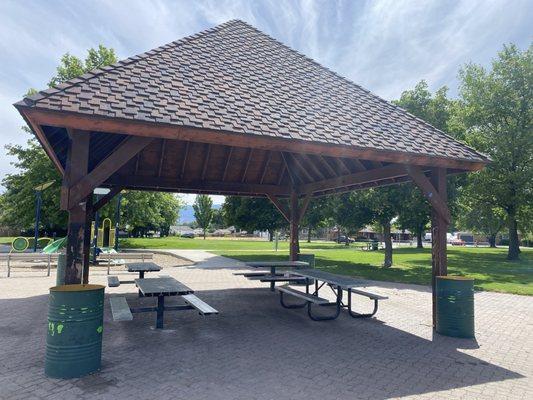 Covered eating area.