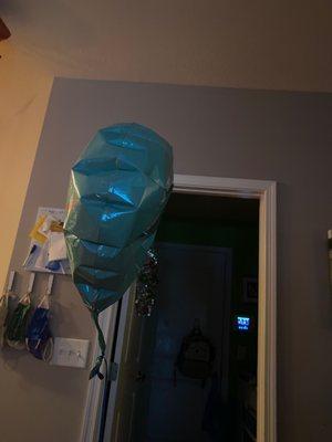 Half deflated balloon just 12 hours after pick up