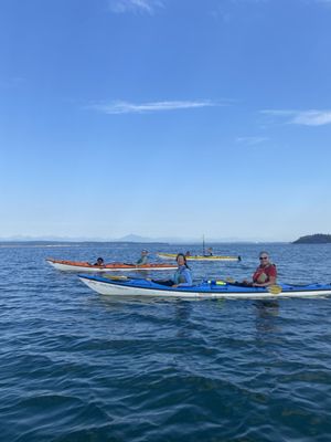 Family kayaking trip