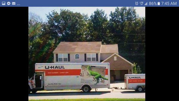 26' U-haul and 6x12 trailer