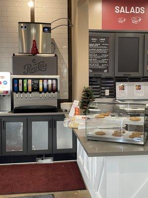 Soda machine and cookies