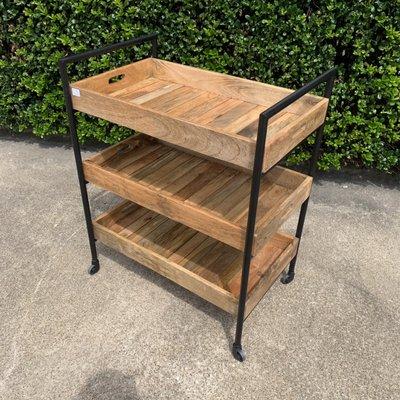 Solid Mango Wood Bar Cart