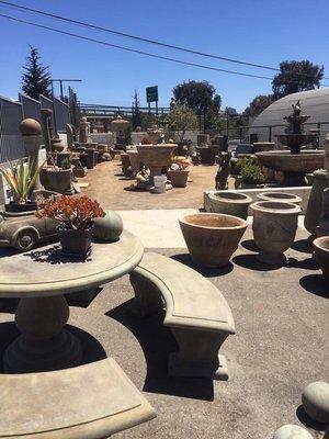 Stop by our fountain and pot display yard to add a touch of character to your home or garden!