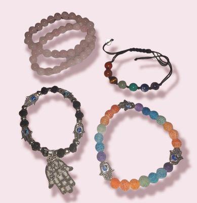 Gemstone Bracelets 
Chakra Bracelets 
Evil Eye Bracelets