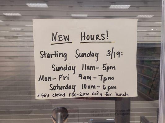 New hours at the CVS in Target