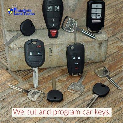 We cut and program car keys. Purchase keys from us or bring in your own.