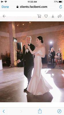 Father/daughter dance. Picture taken at the wedding in Italy, choreography & instruction learned here at DAC!