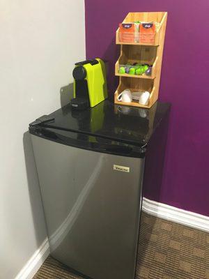 Coffee, Tea, and a Fridge for you to use