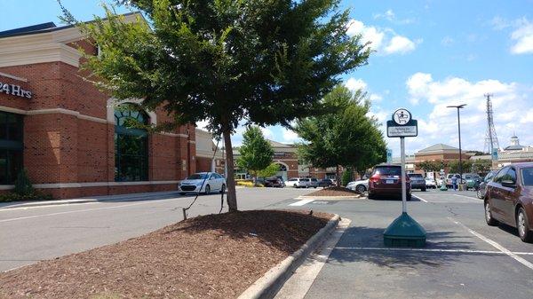 Parking in front of the Teeter in the Ballantyne Commons East shopping center