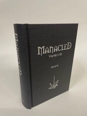 Custom Fan fiction binding of Manacled. Bound in dark grey book cloth with silver foil stamping.