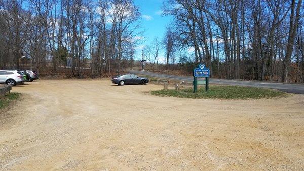 Main parking area with Plains Road entrance in the background.