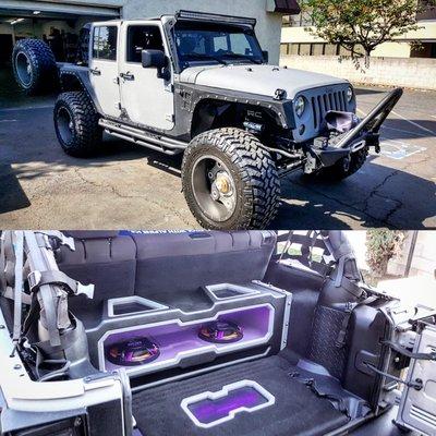 Custom enclosure for the back of the jeep and other upgrades