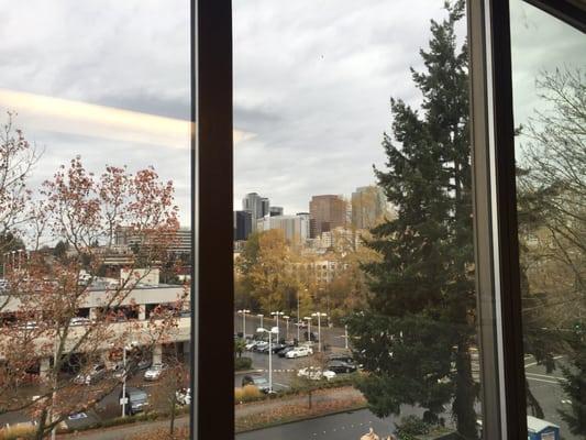 My new office looks West over Main Street towards downtown Bellevue