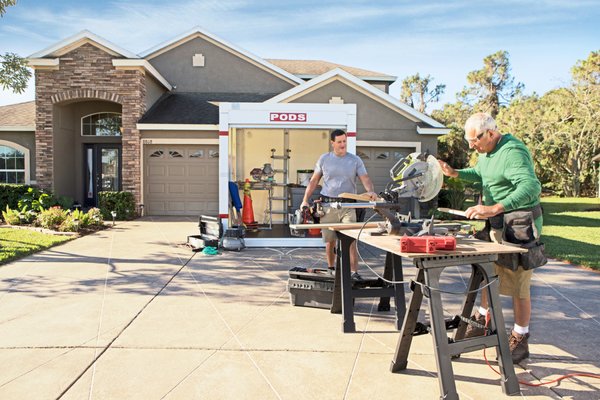 Renovating? Access your belongings and all your tools, any time with a PODS storage container right in your driveway