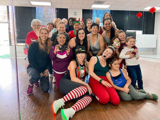 Basking in the post-workout glow from our holiday class!