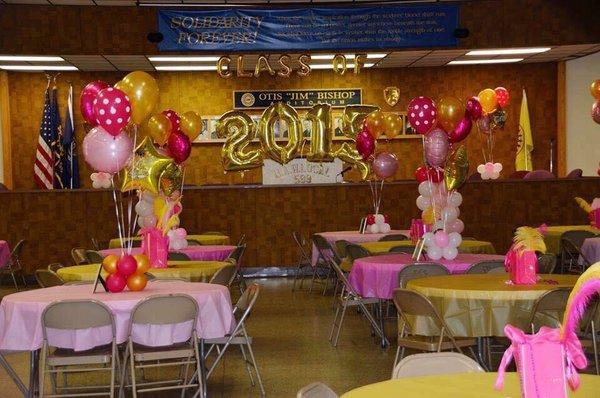 Graduation Hall Decorations by Bob's Custom Ballons