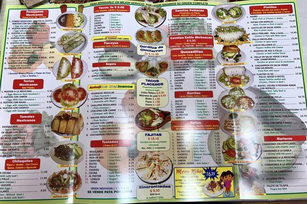 Menu (side 1)