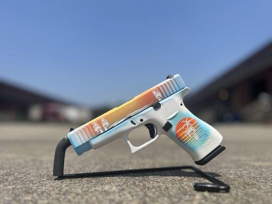 Take a look at our Coastal Sunrise Cerakoted Firearm!