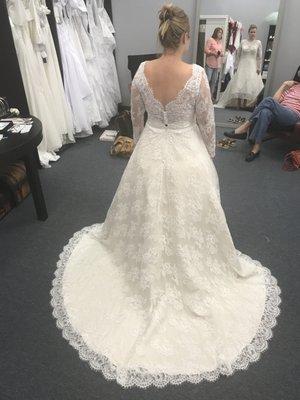 Wedding gown lace allover