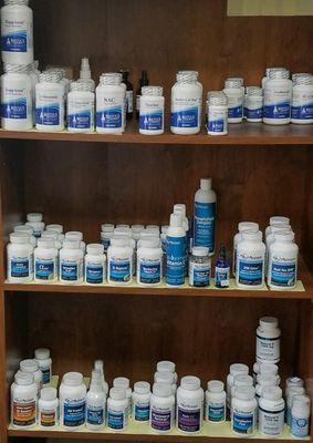 We use professional grade nutraceutical companies for our patients and for public sale.