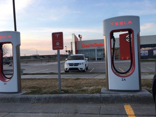 Supercharger by restaurant