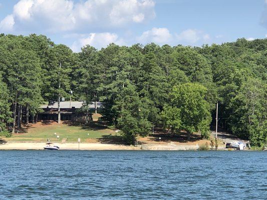 From the water, great beach area