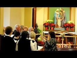 The "Gottscheer Chor" singing at the weekly German language Mass.