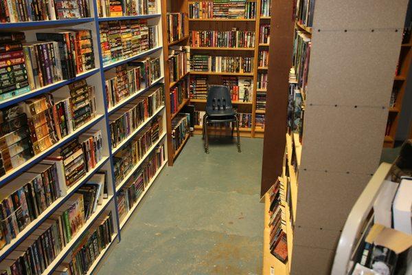 Walls of endless books, constantly being stocked