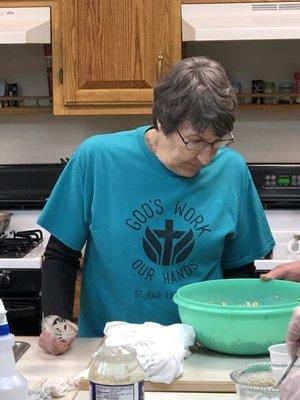 Cooking a community meal