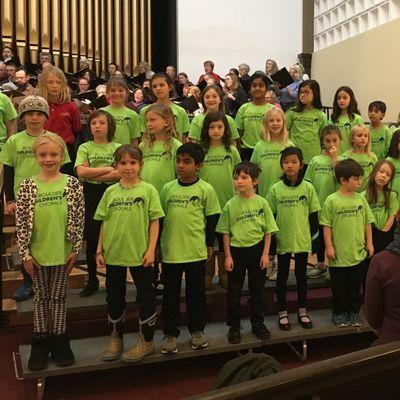 Boulder Concert Chorale and Boulder Children's Chorale rehearsing together for their upcoming performance!