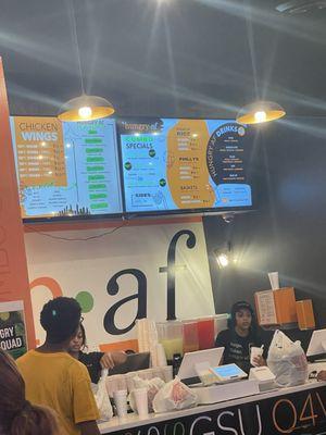 Inside menu