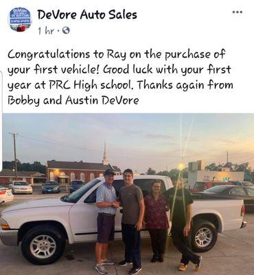 His First Truck!