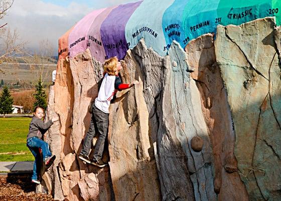 Climb Through Time climbing wall