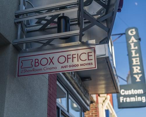 Box office sign.